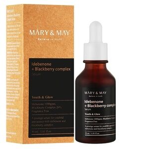 MARY & MAY Idebenone + Blackberry Complex Serum, 1.01 fl oz (30 ml) NIB